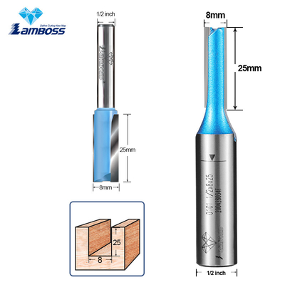Lamboss 1/2'*8*25mm Gerade Stück für Holzbearbeitung Gerade Router Fräsmaschine