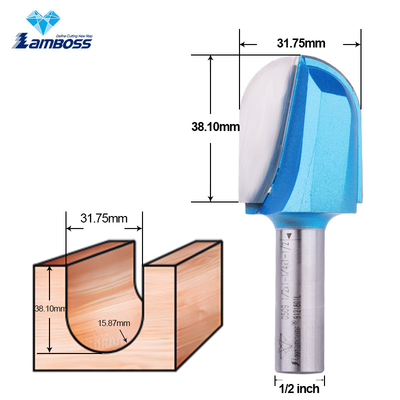 Lamboss Dovetail Router Bit Holzbearbeitung Langes Blatt Runde Nase Runde Schnitzerei