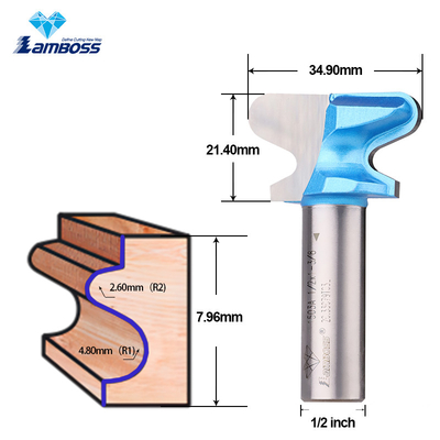 Lamboss Ein Doppelfinger Trimming Bit Fräser Schneider Dovetail Router Bit für die Holzbearbeitung